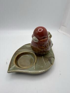 Little Bird Votive Holder Or Trinket Dish. Cardinal